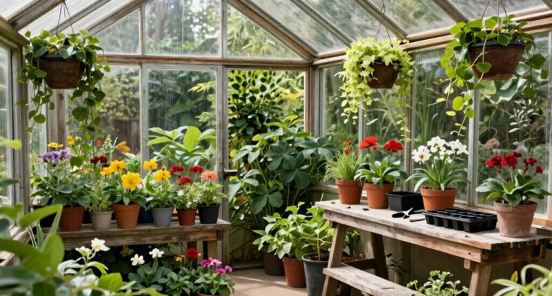 traditional backyard greenhouse design