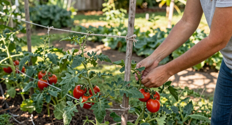 After Years of Cages, I Tried the Florida Weave Method for Trellising Tomatoes—and I’m Not Going Back