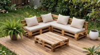 An “Unusable and Overgrown” Yard Got a Dreamy Patio Redo with DIY Furniture