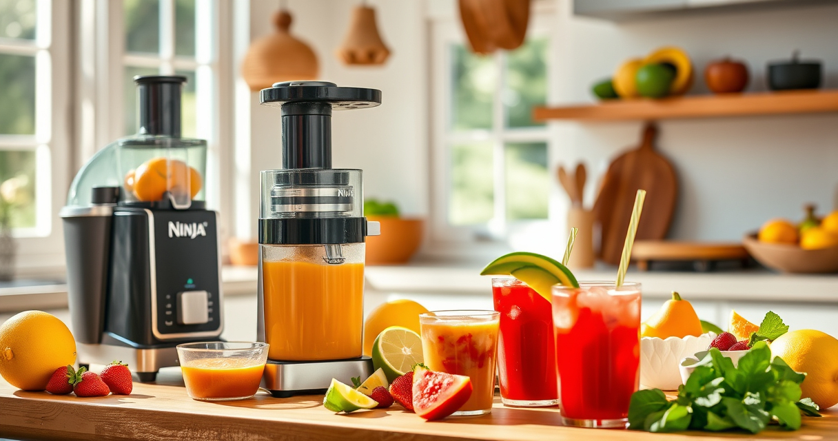 Fresh Summer Detox with Ninja NeverClog Cold Press Juicer