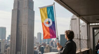 2 people climb to top of NYC's Empire State Building, fly banner