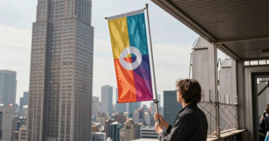 2 people climb to top of NYC's Empire State Building, fly banner