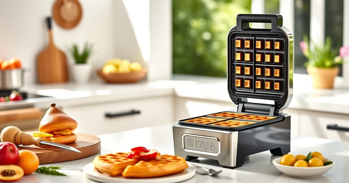 Sizzle and Serve: Ninja Belgian Waffle Maker Pro for Summer Breakfasts