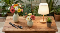 Skip Vases — This Stunning DIY Floral Arrangement Uses A Lamp