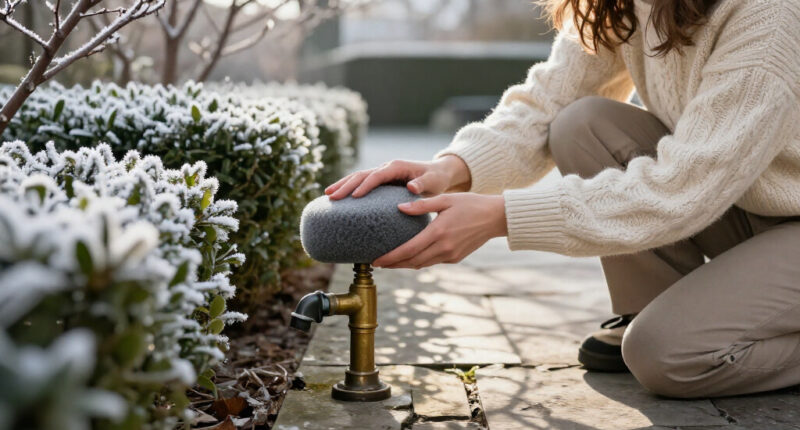 This Easy-Fit Cover Helps Protect Outdoor Faucets From Winter Frost And Freezing Temperatures – And Takes Seconds To Install