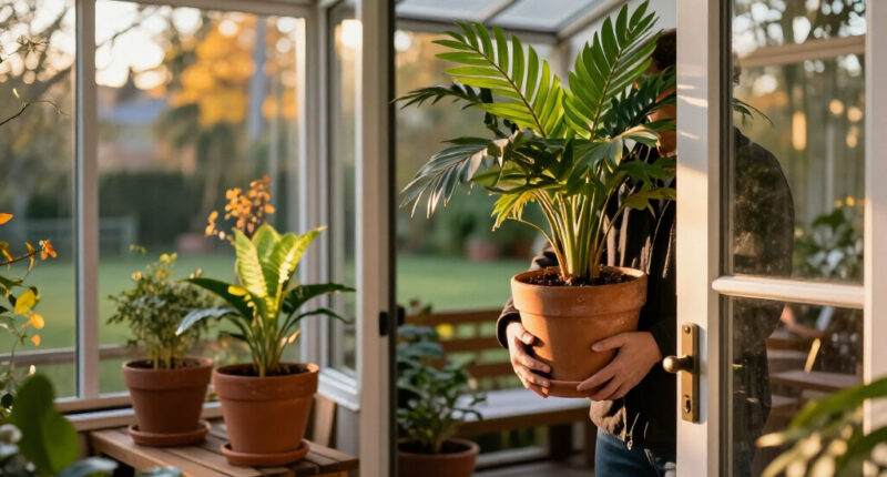 When To Bring Houseplants Inside—and How To Keep Them Healthy All Winter